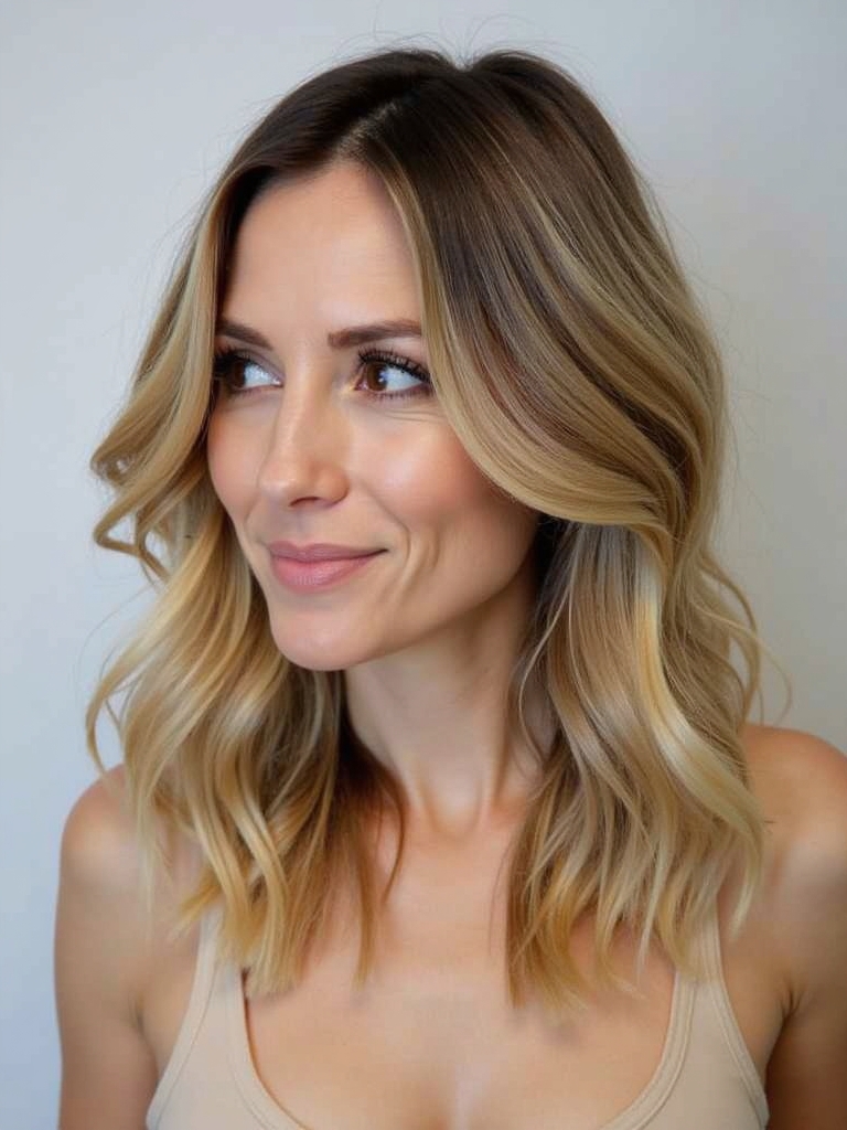 Collarbone Length Hair: With Center Part