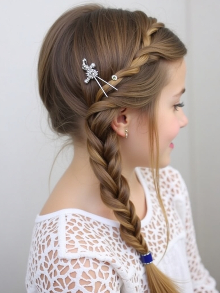 Hairstyles For School: Twisted Crown Braid