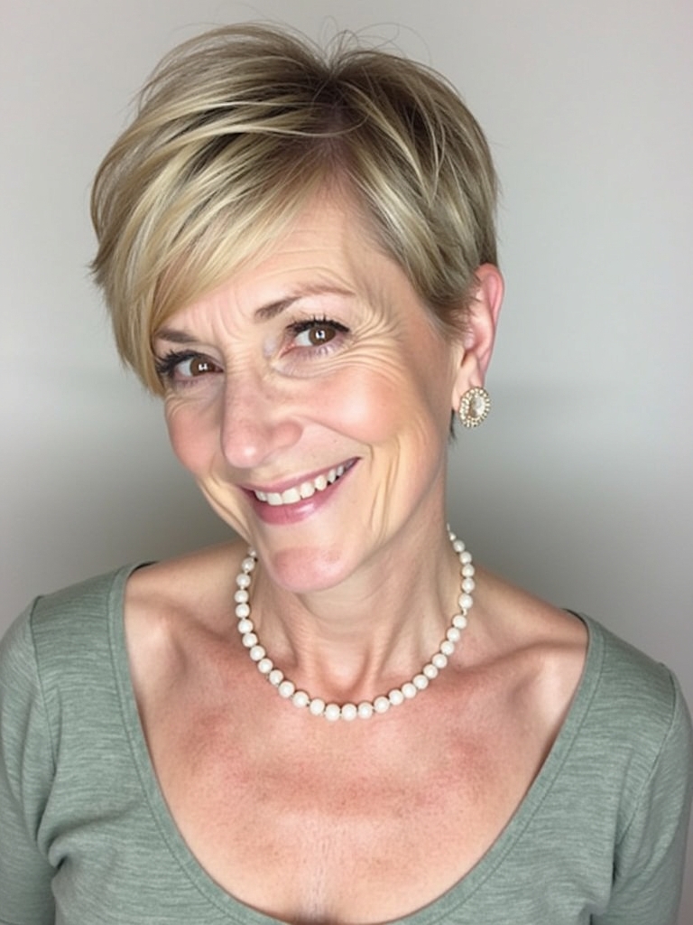 Hairstyles For Thin Hair Fine Over 50: The Tapered Pixie