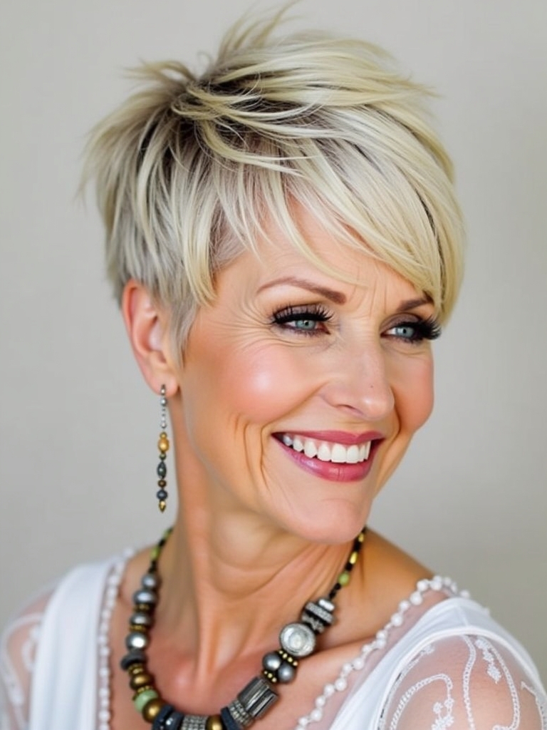 Hairstyles For Thin Hair Fine Over 50: The Long Pixie
