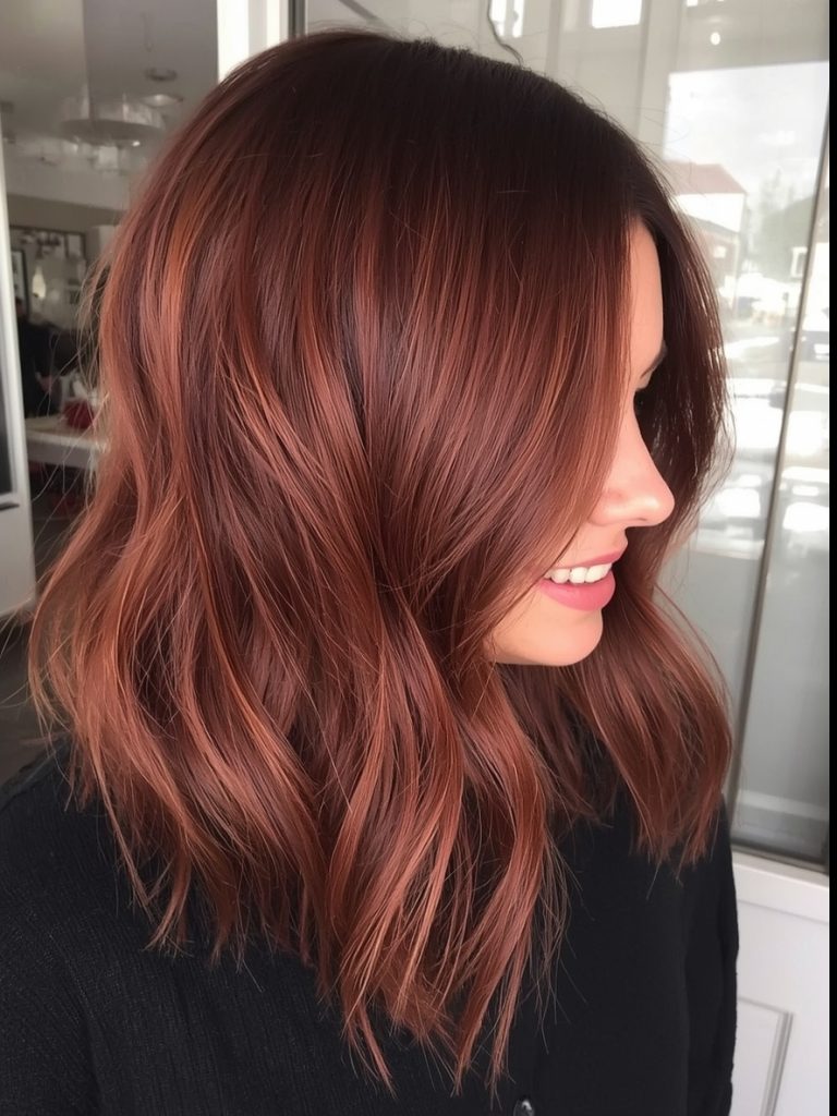39 Copper Hair Color Ideas: Deep Copper Burgundy