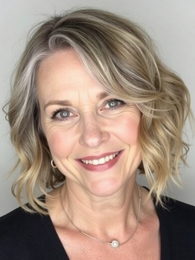 Hairstyles For Thin Hair Fine Over 50: The Softly Waved Bob