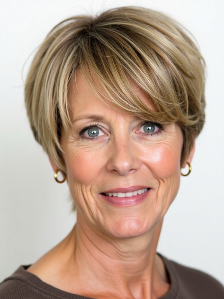 Hairstyles For Thin Hair Fine Over 50: The Choppy Bob
