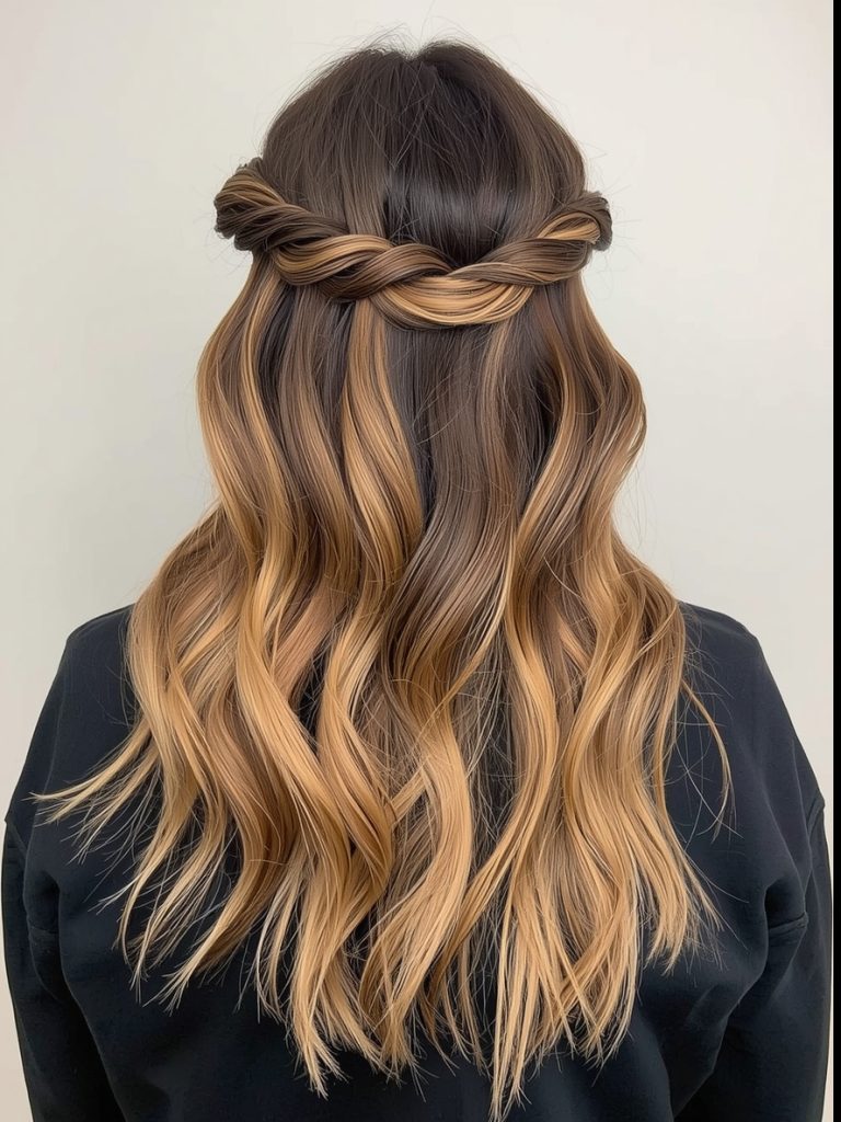 Collarbone Length Hair: Twisted Half-Up