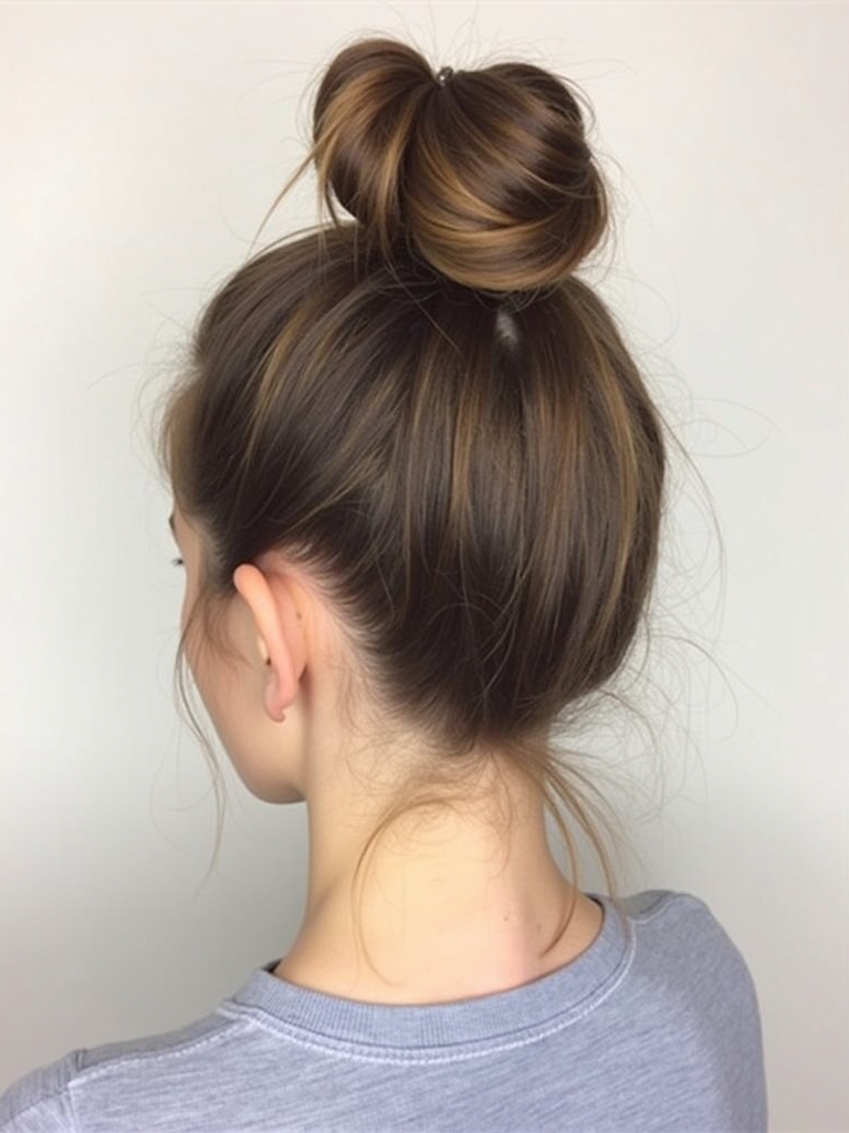 Hairstyles For School: High Bun