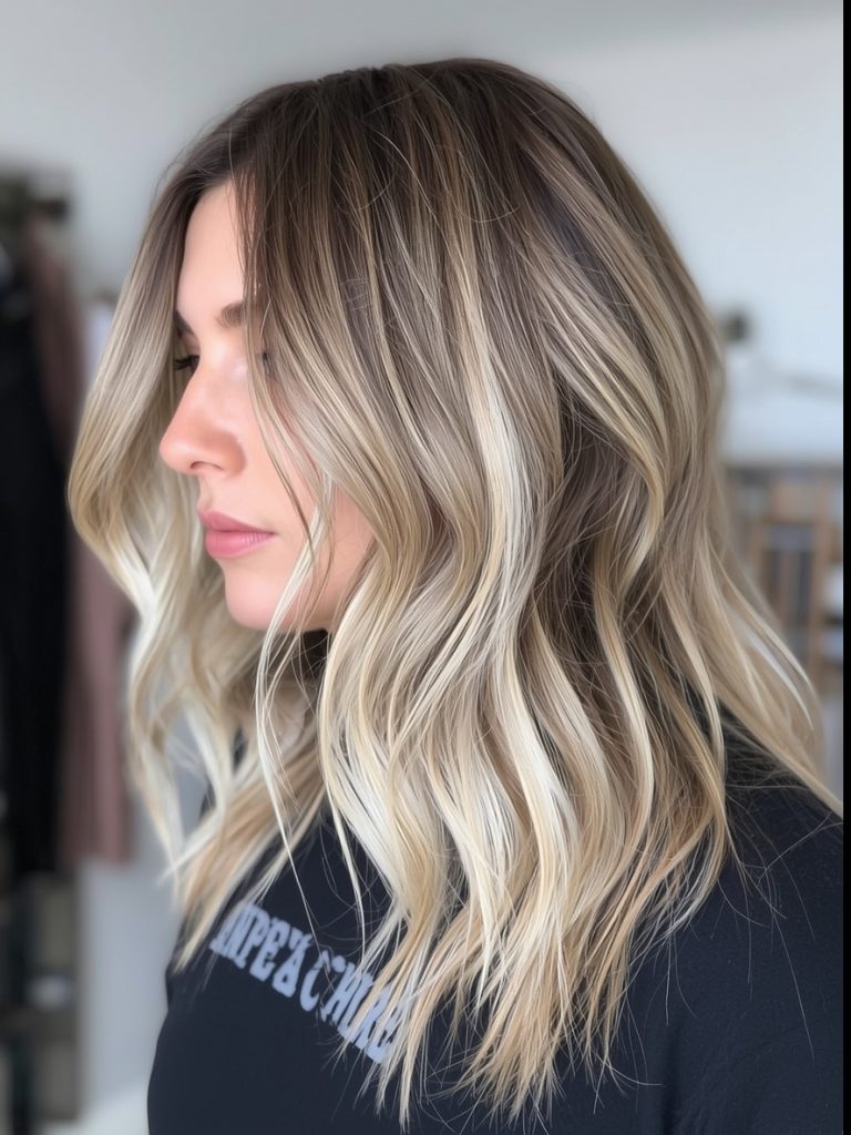 Collarbone Length Hair: Textured with Sea Salt Spray