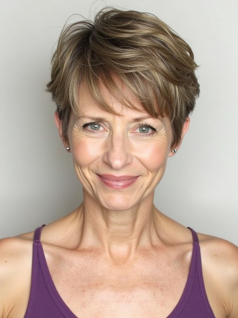 Hairstyles For Thin Hair Fine Over 50: The Layered Pixie Cut