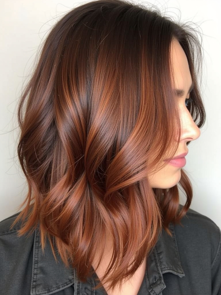 39 Copper Hair Color Ideas: Copper Underlights