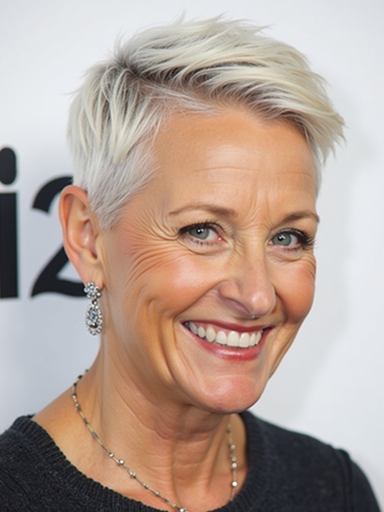 Hairstyles For Thin Hair Fine Over 50: The Buzzed Pixie