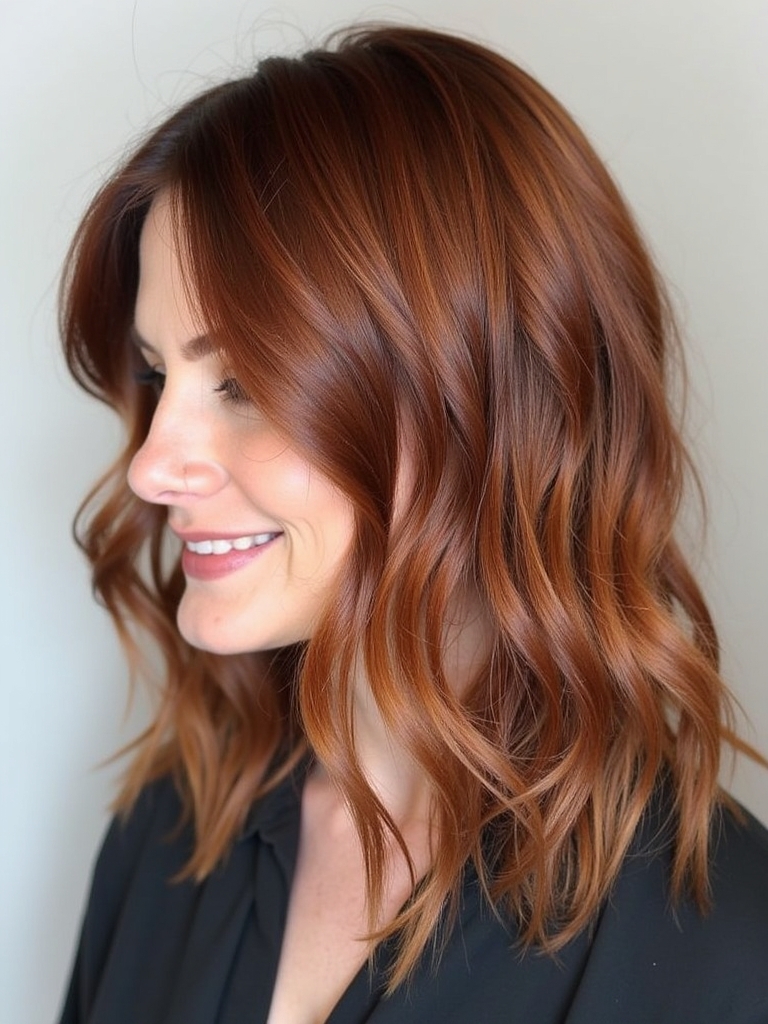 39 Copper Hair Color Ideas: Ashy Copper Highlights