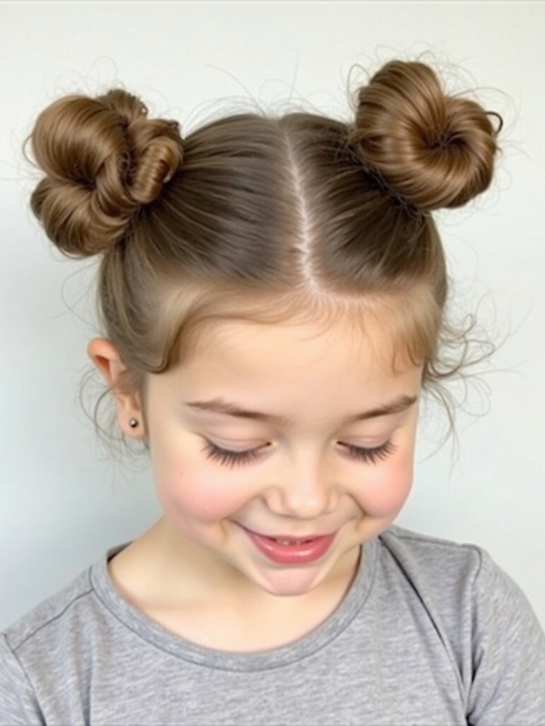 Hairstyles For School: Simple Space Buns