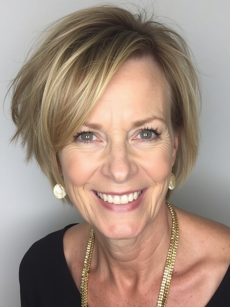 Hairstyles For Thin Hair Fine Over 50: The Cropped Bob