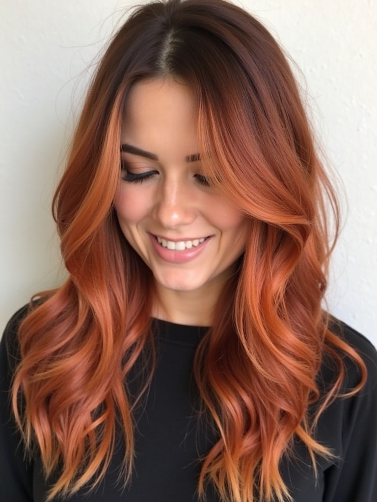 39 Copper Hair Color Ideas: Two-Toned Copper