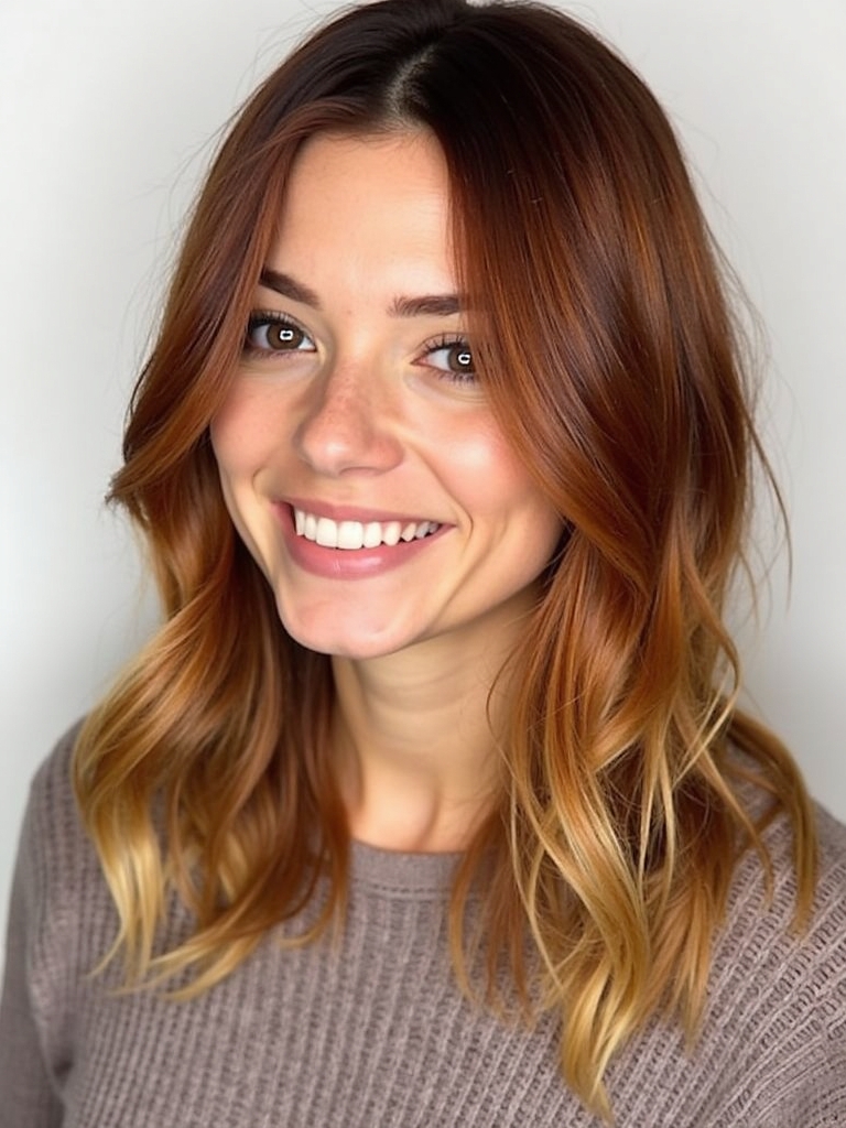 39 Copper Hair Color Ideas: Classic Light Copper Highlights
