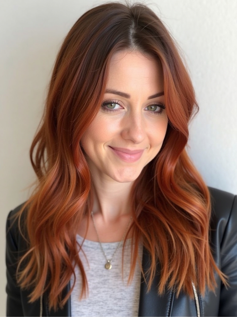 39 Copper Hair Color Ideas: Copper Color Block