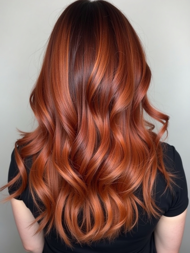 39 Copper Hair Color Ideas: Copper Red Balayage