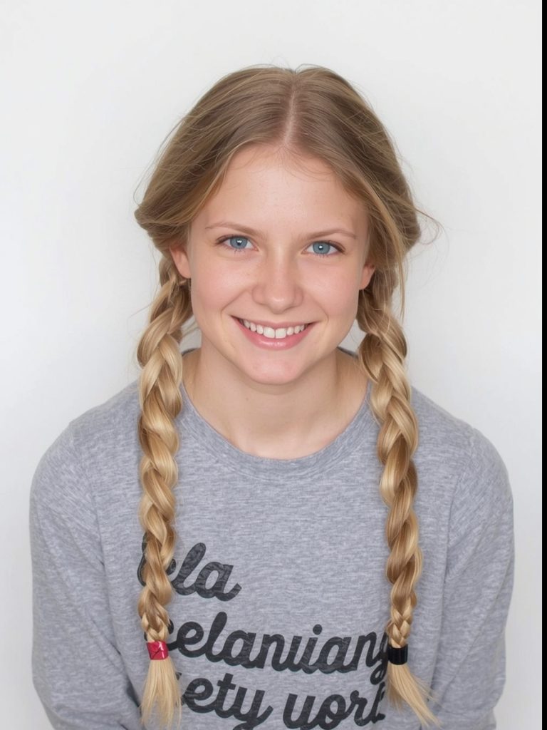 Hairstyles For School: Double Braids