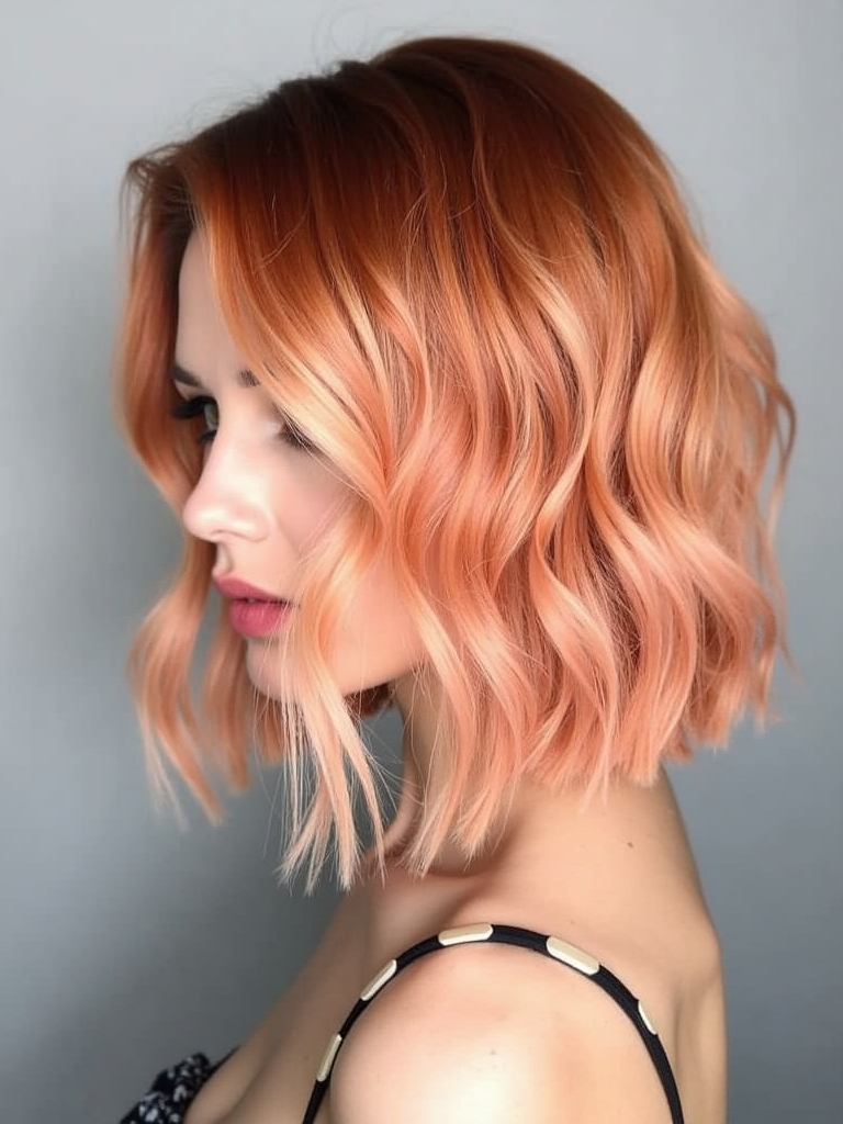Hidden Copper Peach: 39 Copper Peach Hair Color Ideas