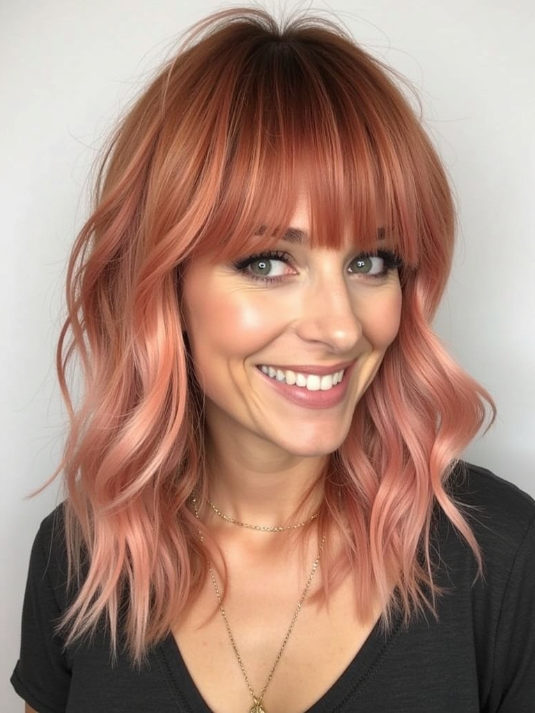 Metallic Copper Peach: 39 Copper Peach Hair Color Ideas