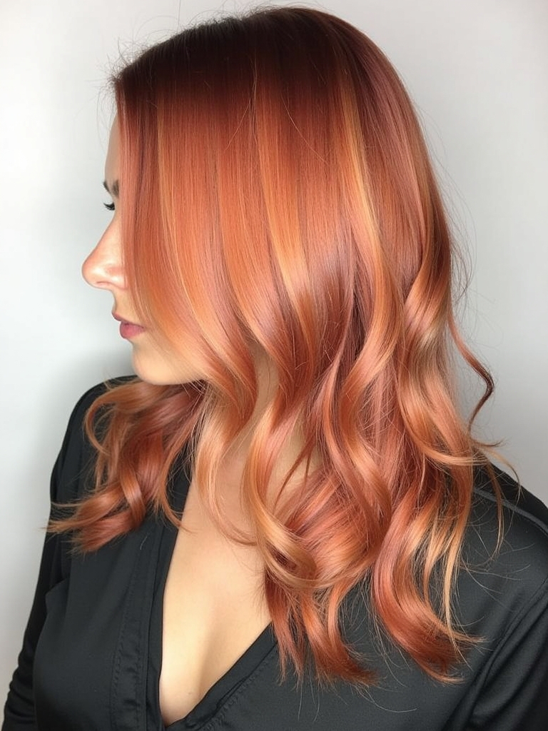 Honeyed Copper Peach: 39 Copper Peach Hair Color Ideas