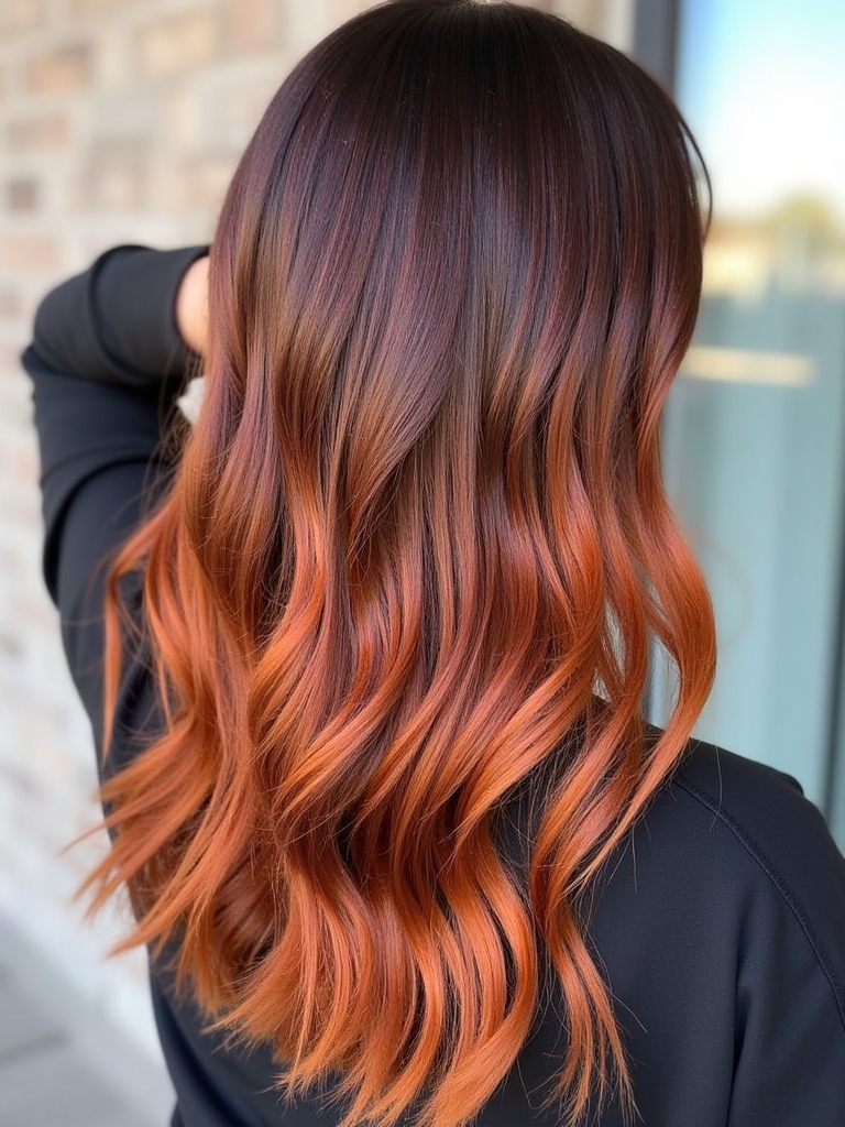 Dark Caramel Balayage: Sienna Accents