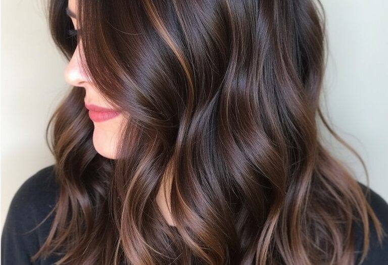 Fall Hair Colors For Brunettes: Ruby Red Balayage