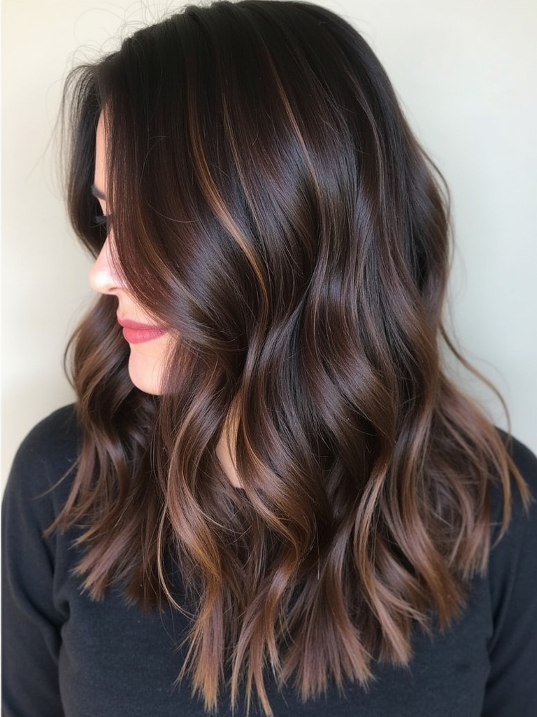 Fall Hair Colors For Brunettes: Ruby Red Balayage