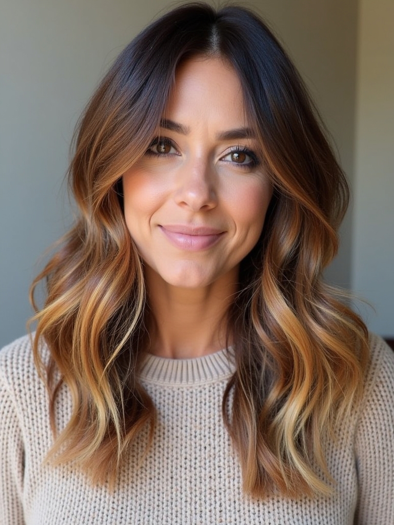 Winter Hair Color Ideas: Frosted Caramel