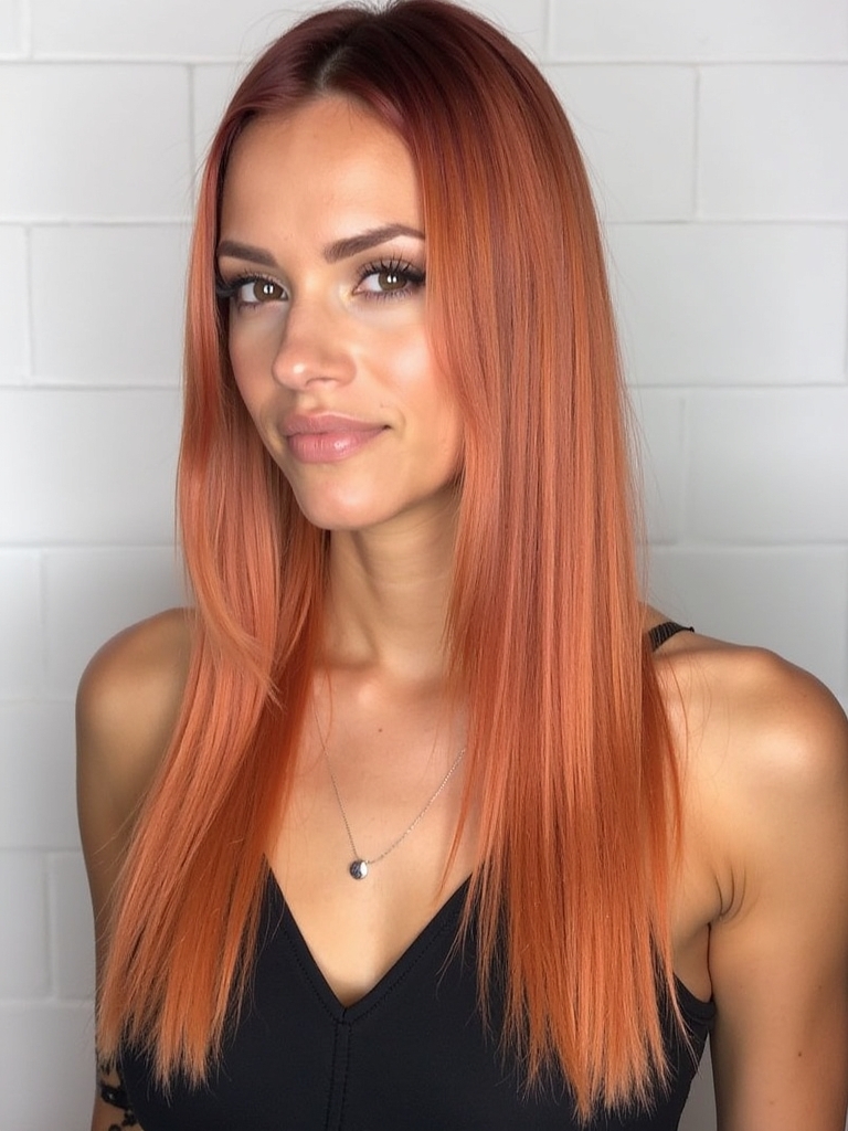 Icy Copper Peach: 39 Copper Peach Hair Color Ideas