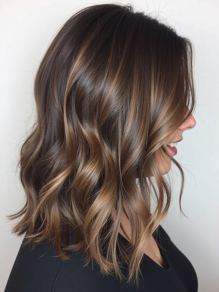 Fall Hair Colors For Brunettes: Burnt Orange Accents