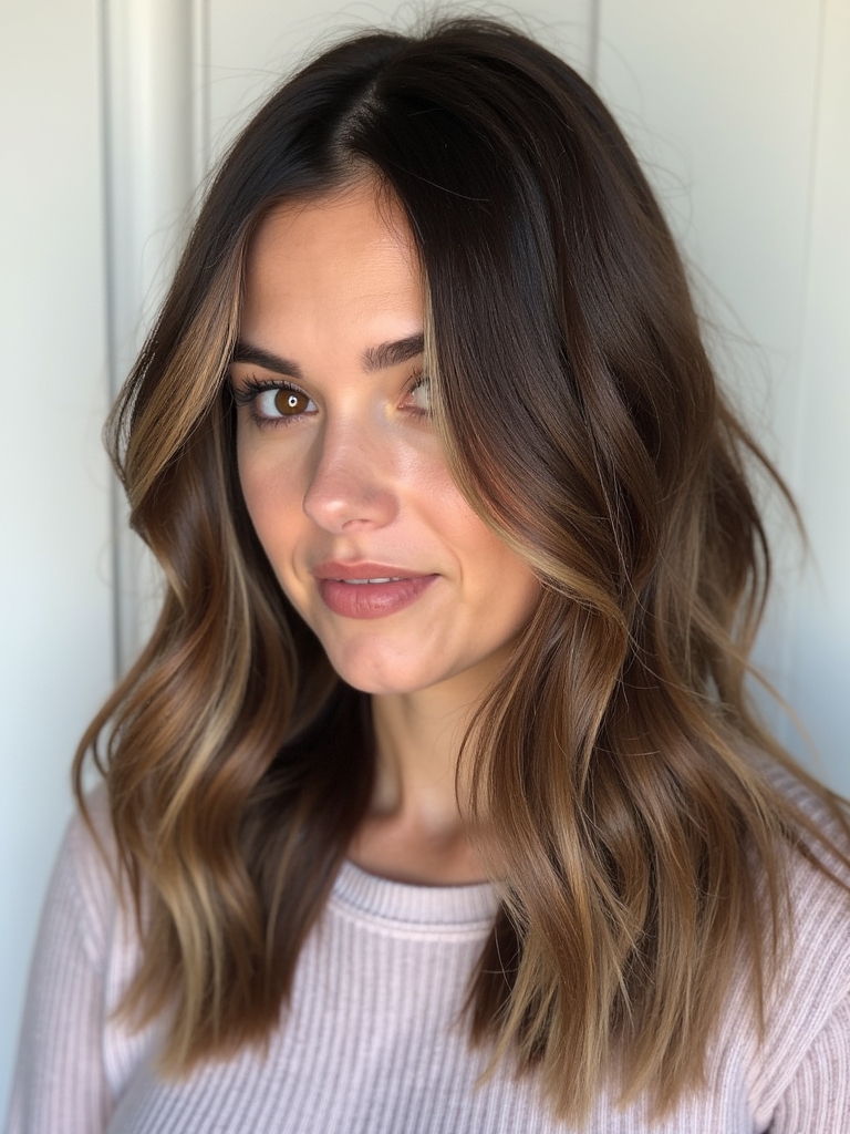 Fall Brown Hair: Hazelnut Highlights