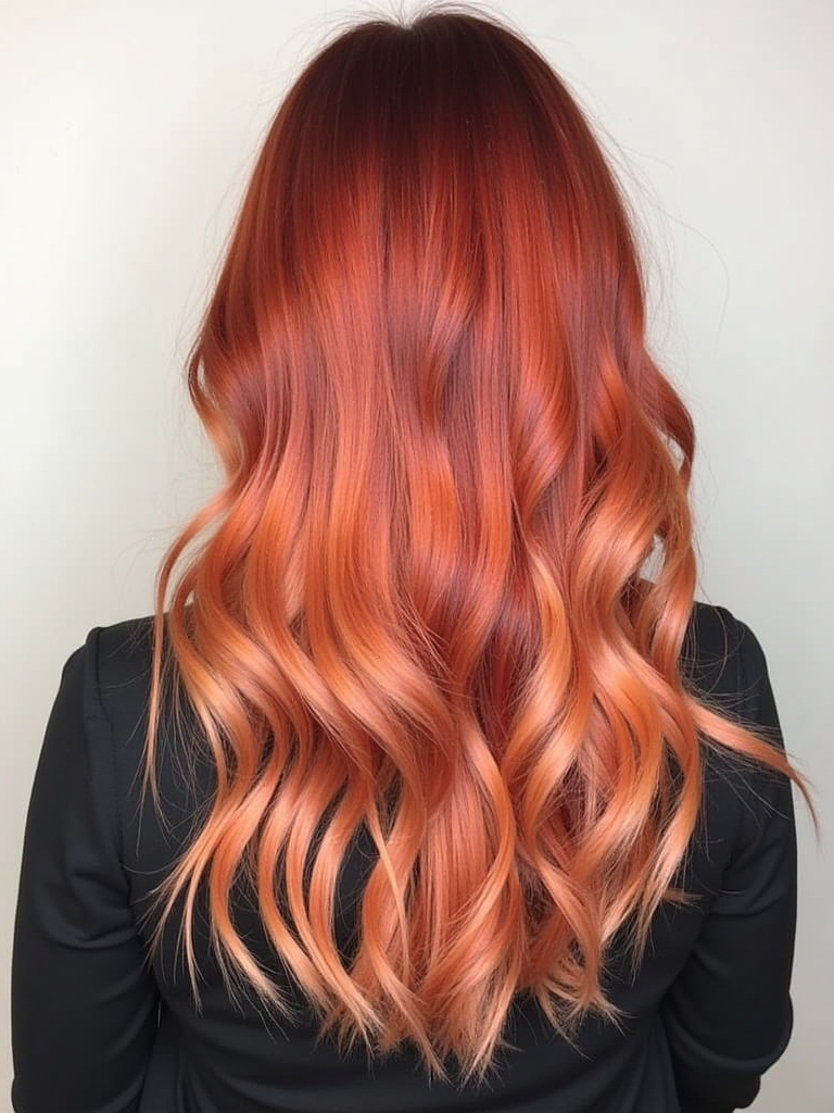 Copper Peach Dip Dye: 39 Copper Peach Hair Color Ideas