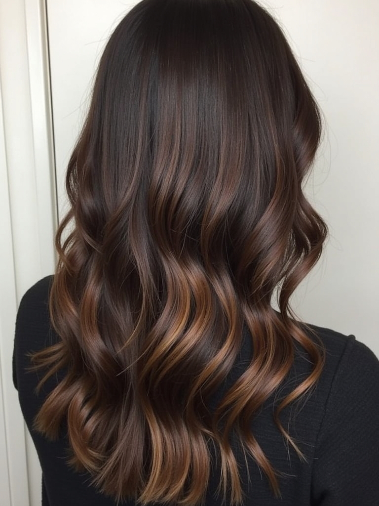 Winter Hair Color Ideas: Auburn Highlights