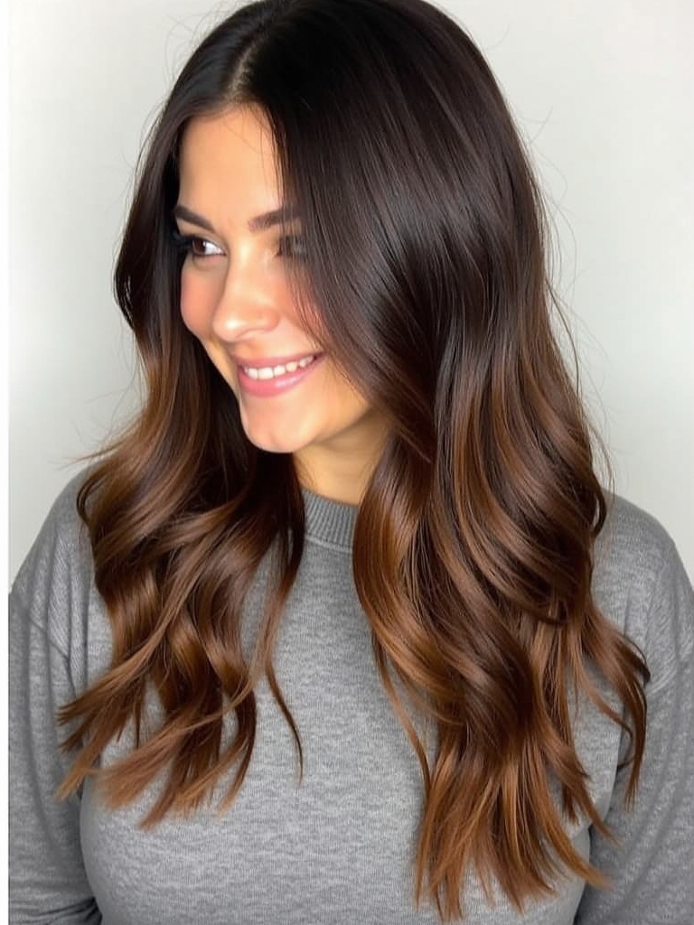 Dark Caramel Balayage: Maple Syrup