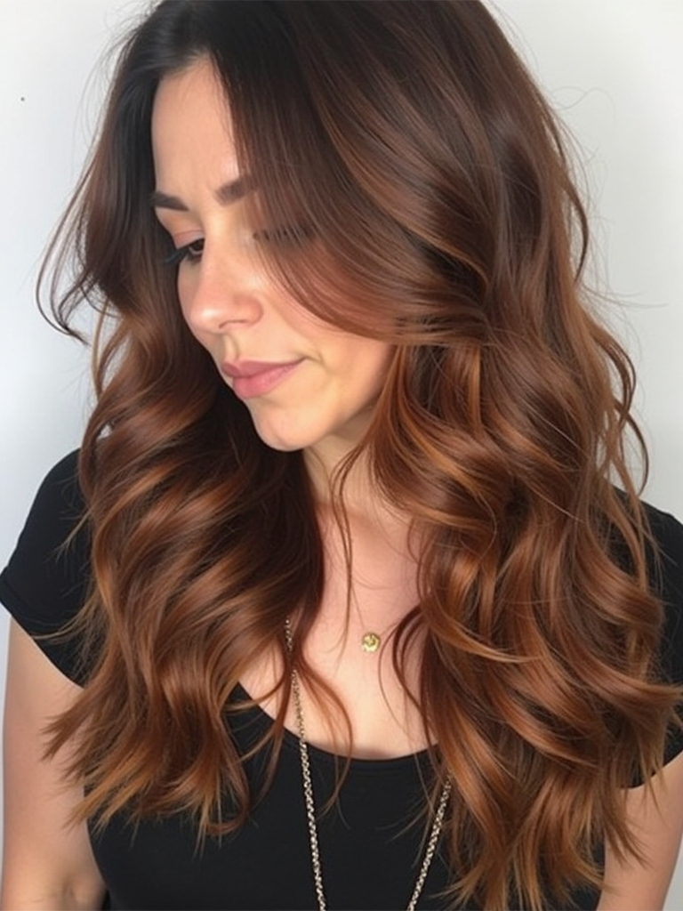 Dark Caramel Balayage: Molten Caramel