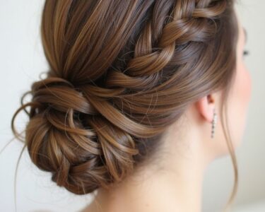Braids Hairstyles Updo: Braided Top Knot