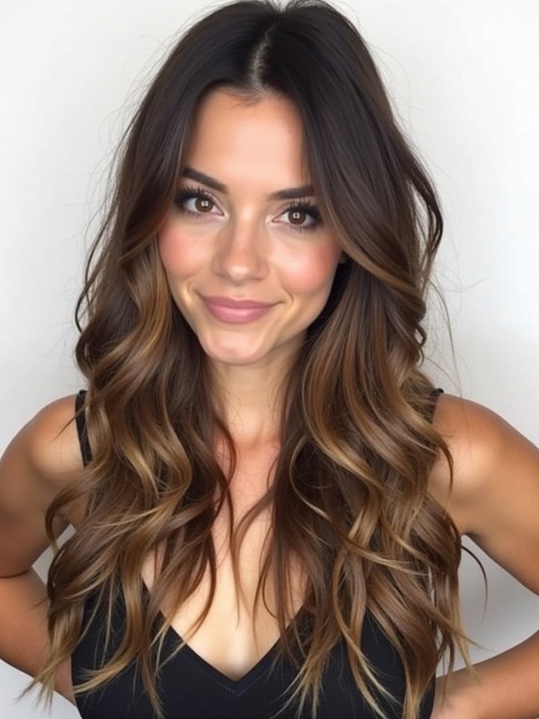 Dark Caramel Balayage: Babylights