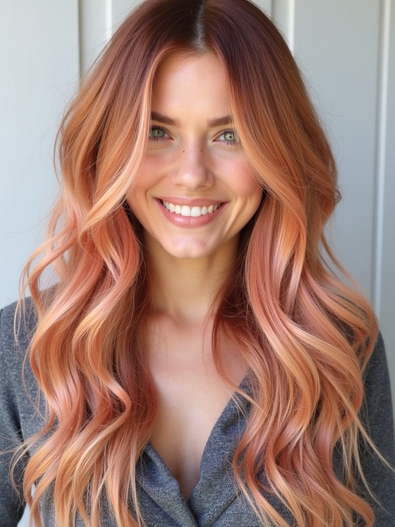 Copper Peach Ponytail: 39 Copper Peach Hair Color Ideas