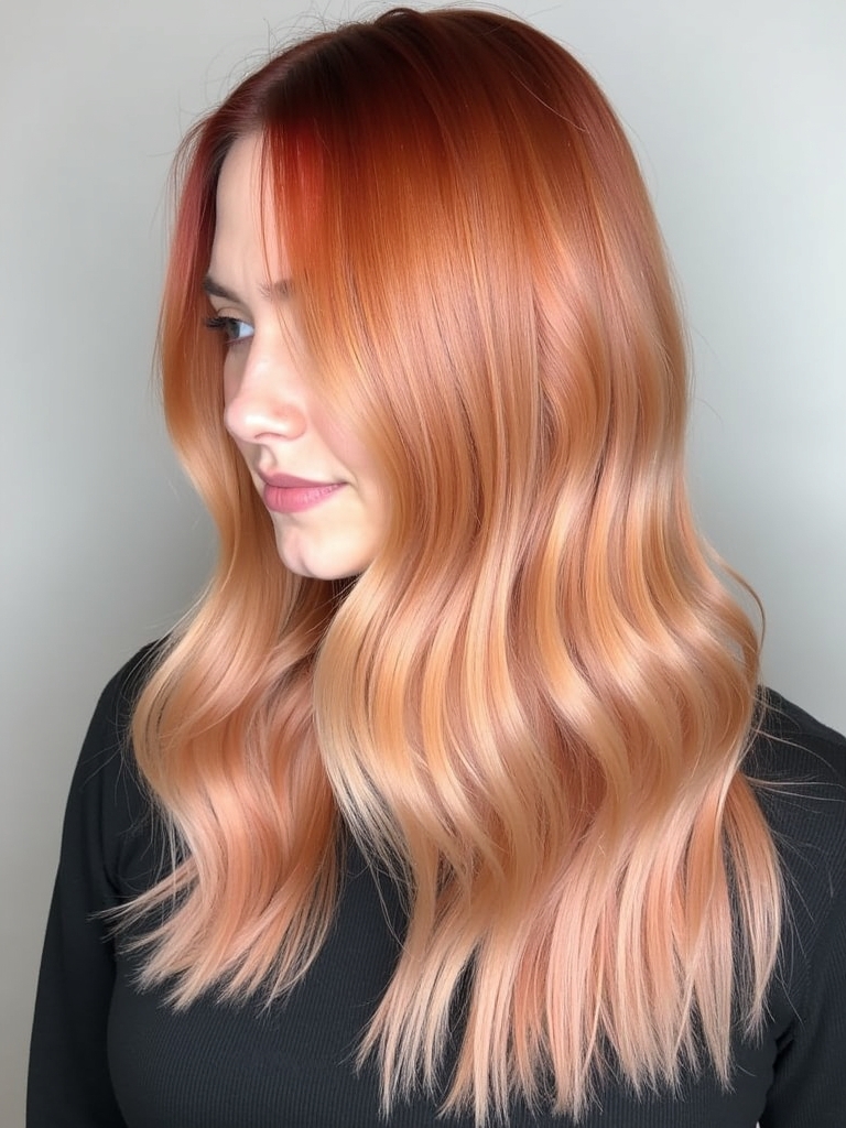 Copper Peach Braids: 39 Copper Peach Hair Color Ideas