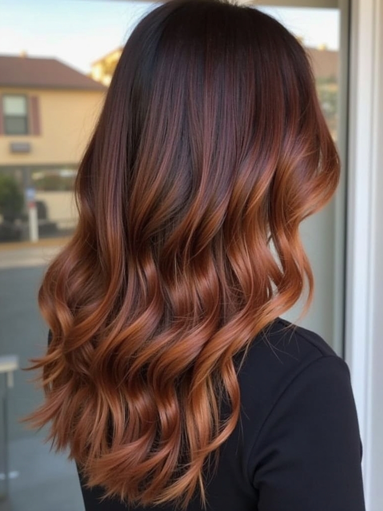 Dark Caramel Balayage: Twisted Caramel