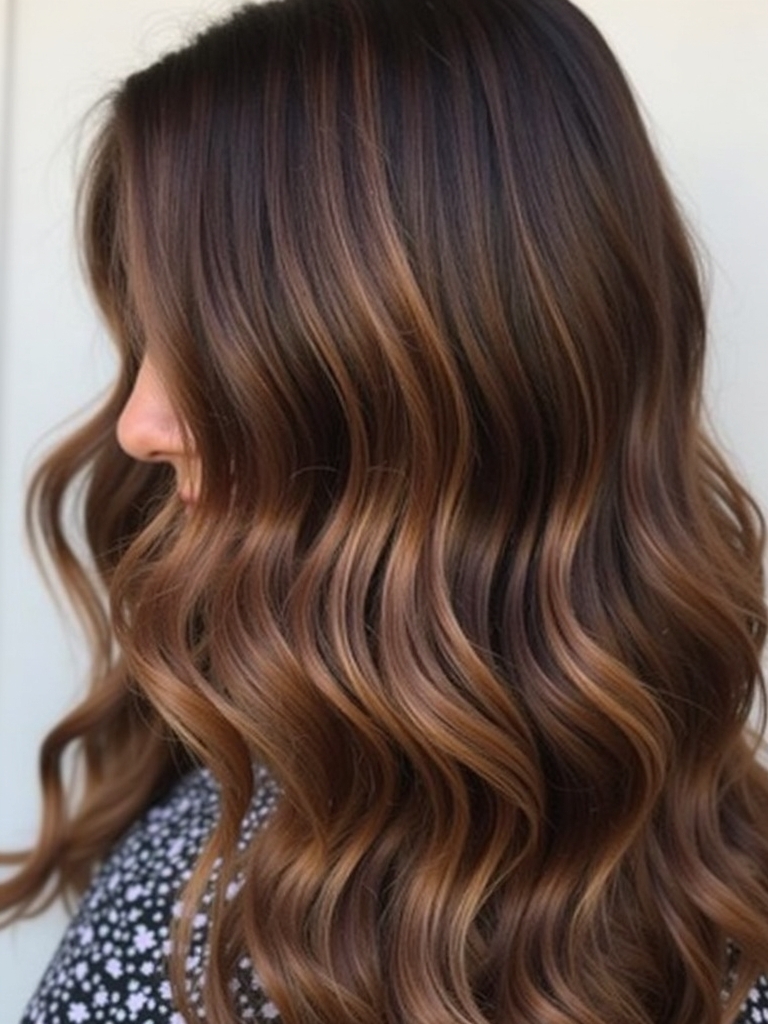 Winter Hair Color Ideas: Brunette Balayage Blonde Highlights