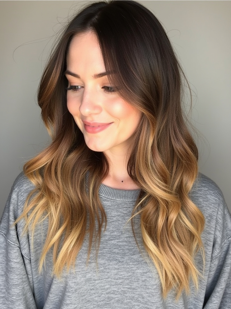Winter Hair Color Ideas: Balayage With Light Brown Hair