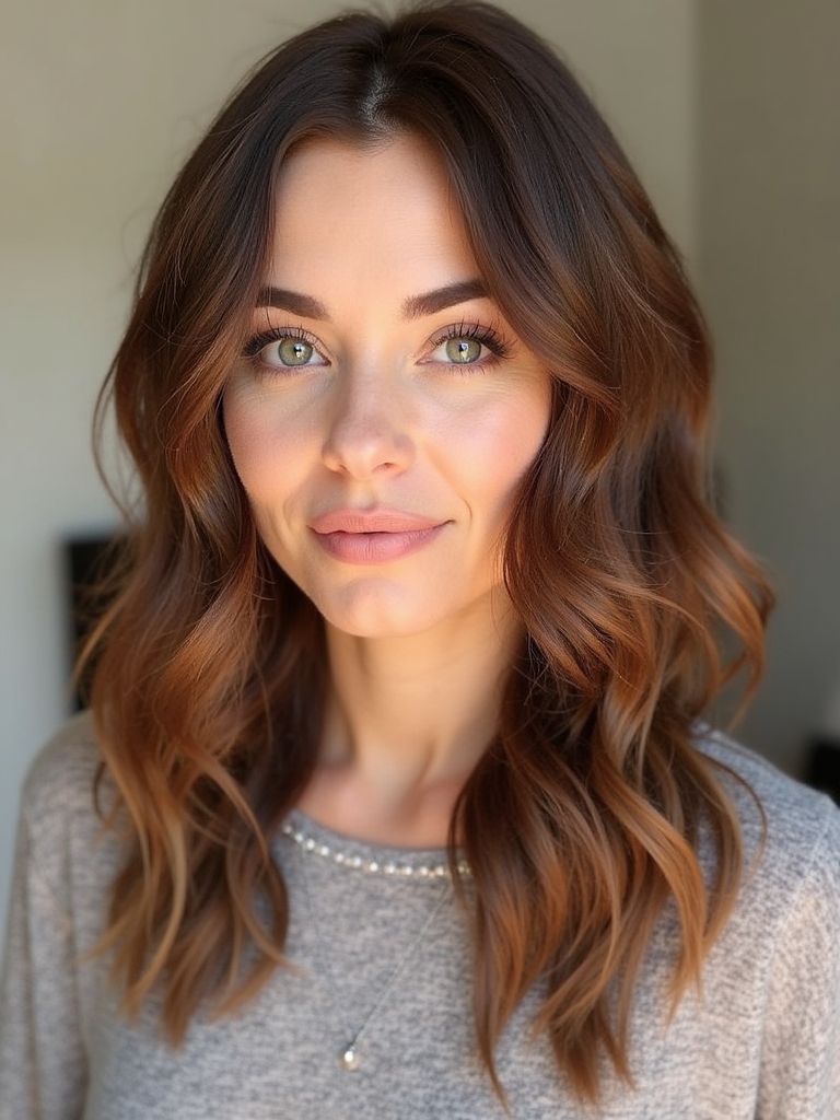 Fall Brown Hair: Mocha Swirl with Creamy Highlights