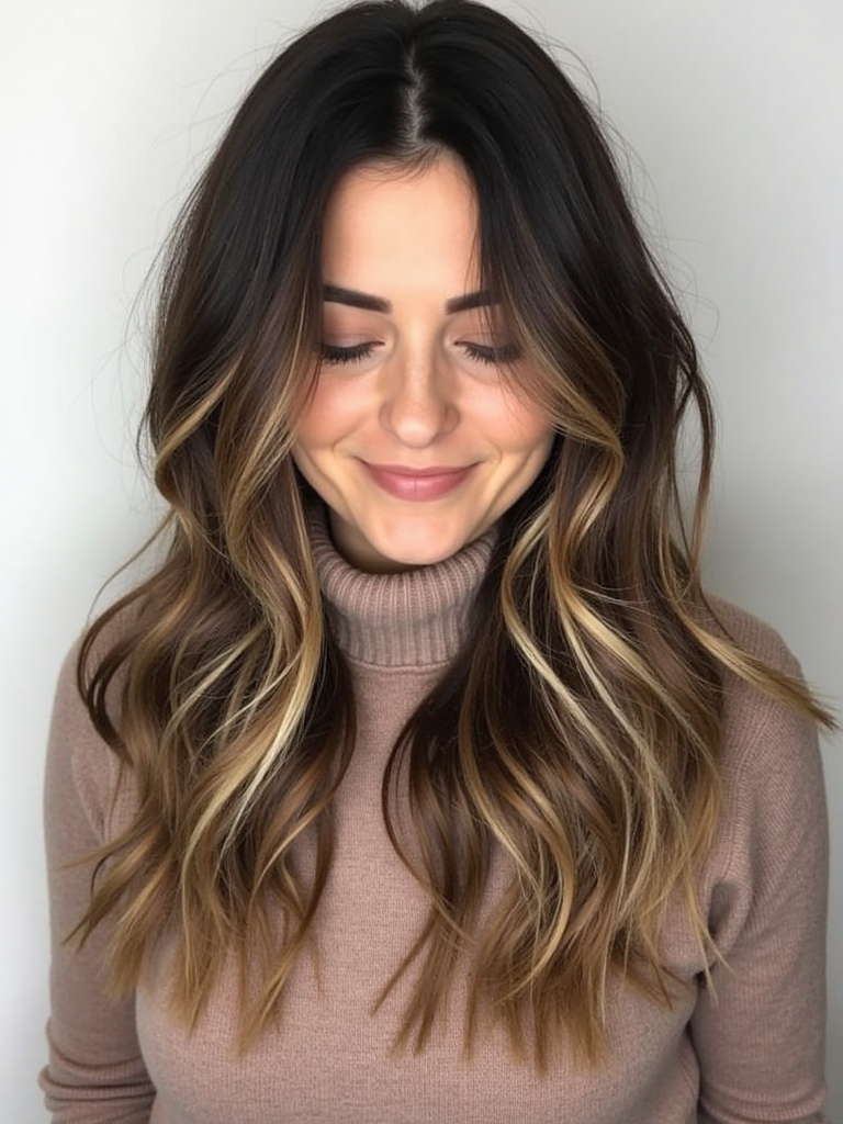Fall Brown Hair: Bronzed Brunette with Subtle Gold Accents