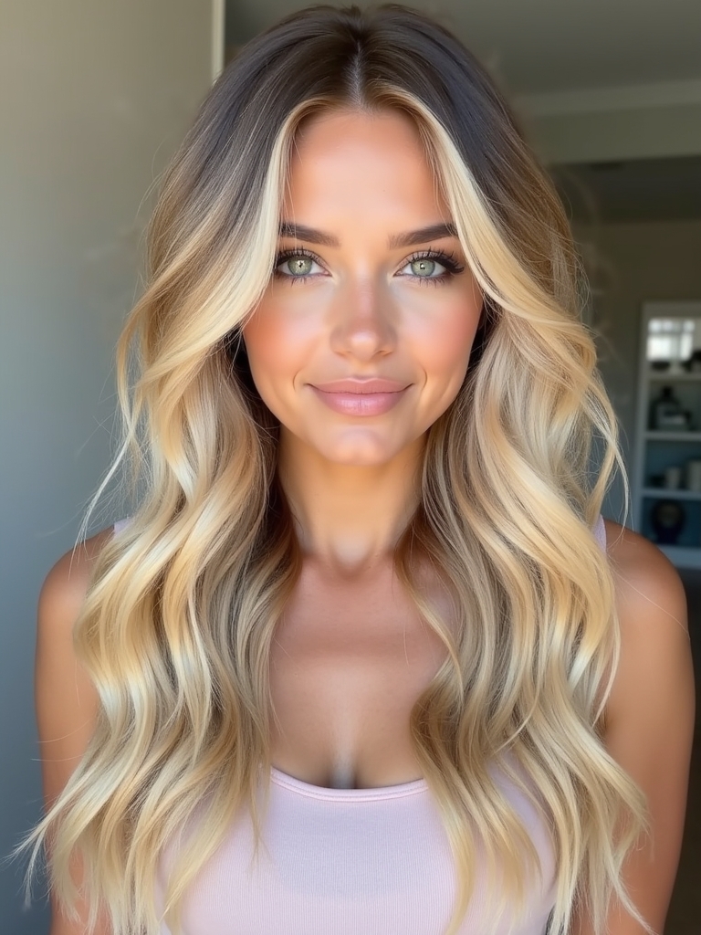 Honeycomb Waves: Warm Honey Blonde