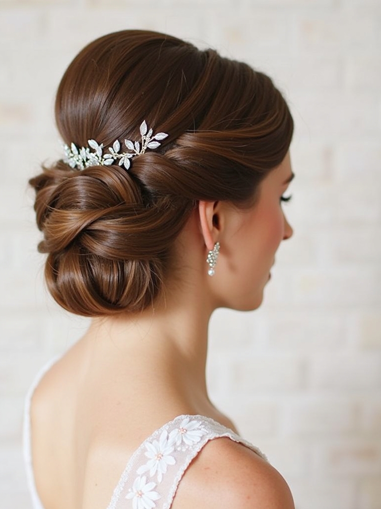 Half Up Half Down Wedding Hairstyle with a Hair Bow