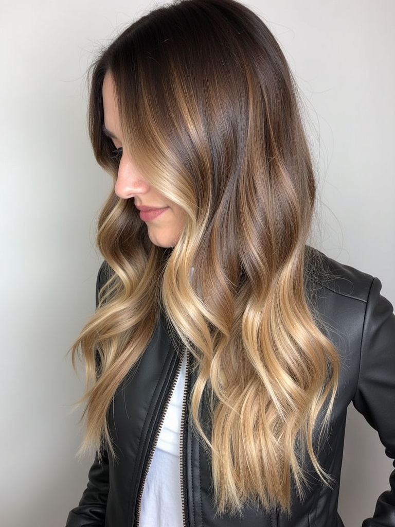 Mushroom Bronde Twisted Half Updo
