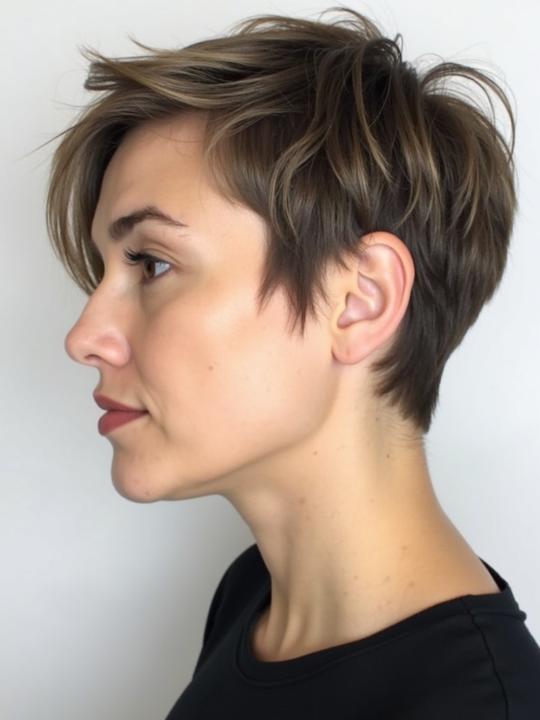 Mushroom Bronde Low Messy Bun