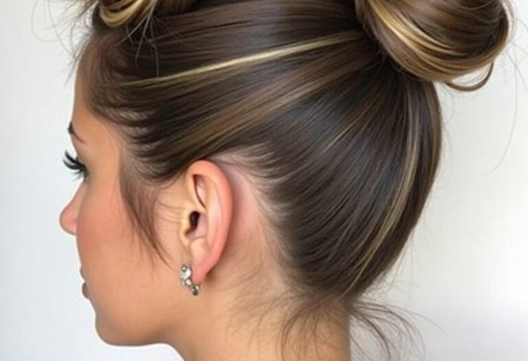 Mushroom Bronde Half Updo