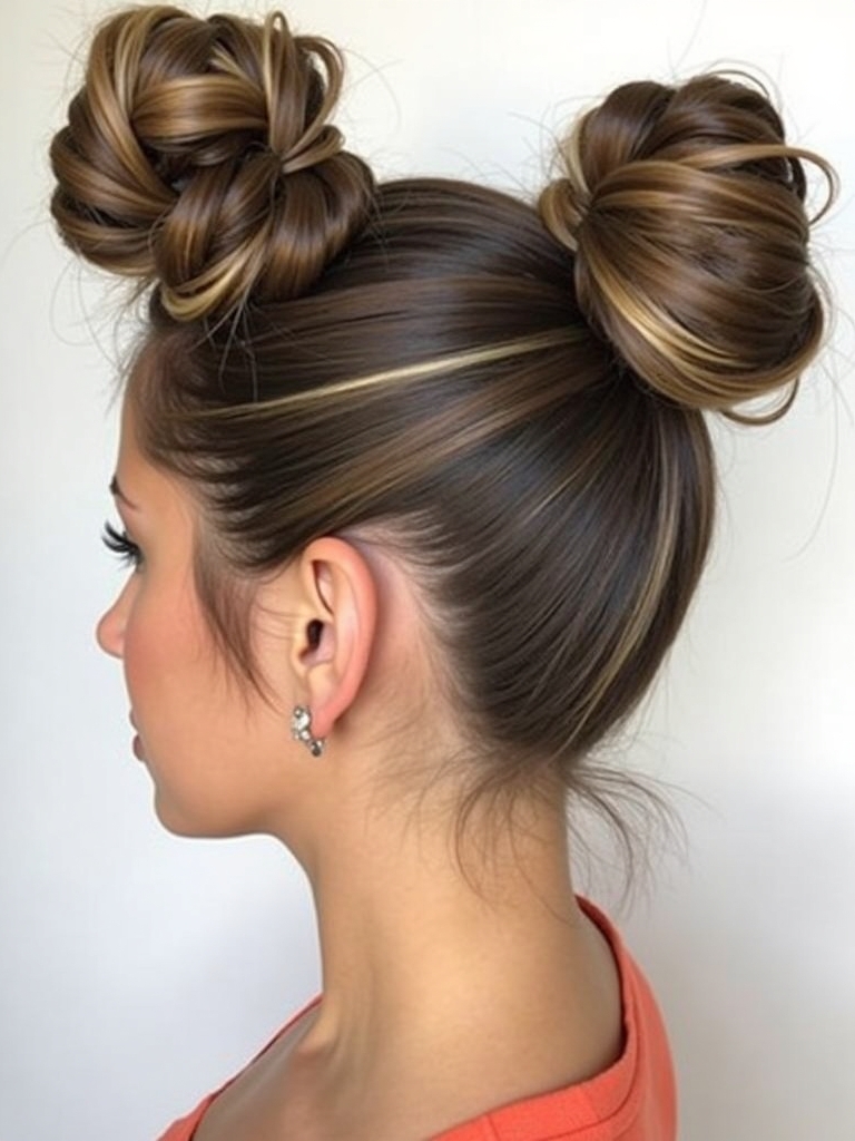 Mushroom Bronde Half Updo